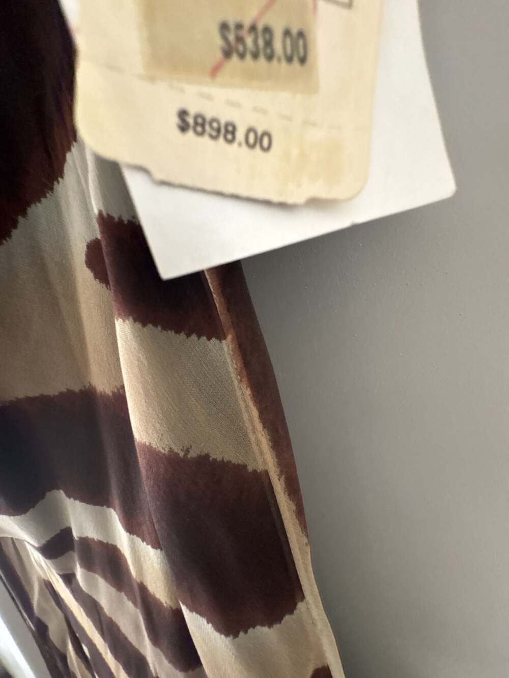 Ralph Lauren Ruffled Skirt Size 8 Brown Zebra Print Silk Midi - Picture 11 of 11